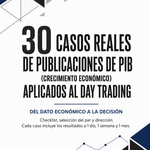 30 Casos Reales de Publicaciones de PIB Aplicados al Day Trading (389 páginas)